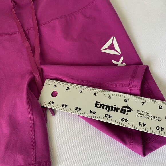 Reebok Essence Bike Short Womens XS Purple Compression Shorts Drawstring Workout - Picture 8 of 8